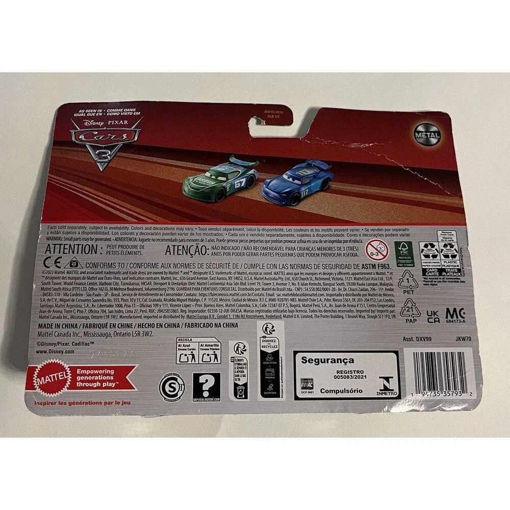 Disney Pixar Cars Jim Reverick & Spikey Fillups Diecast Cars 2 Pack New